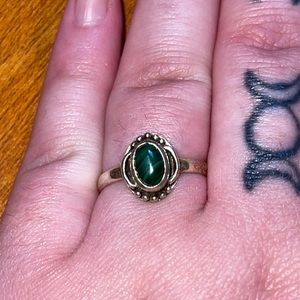 Malachite sterling sliver .925 ring size 8.5